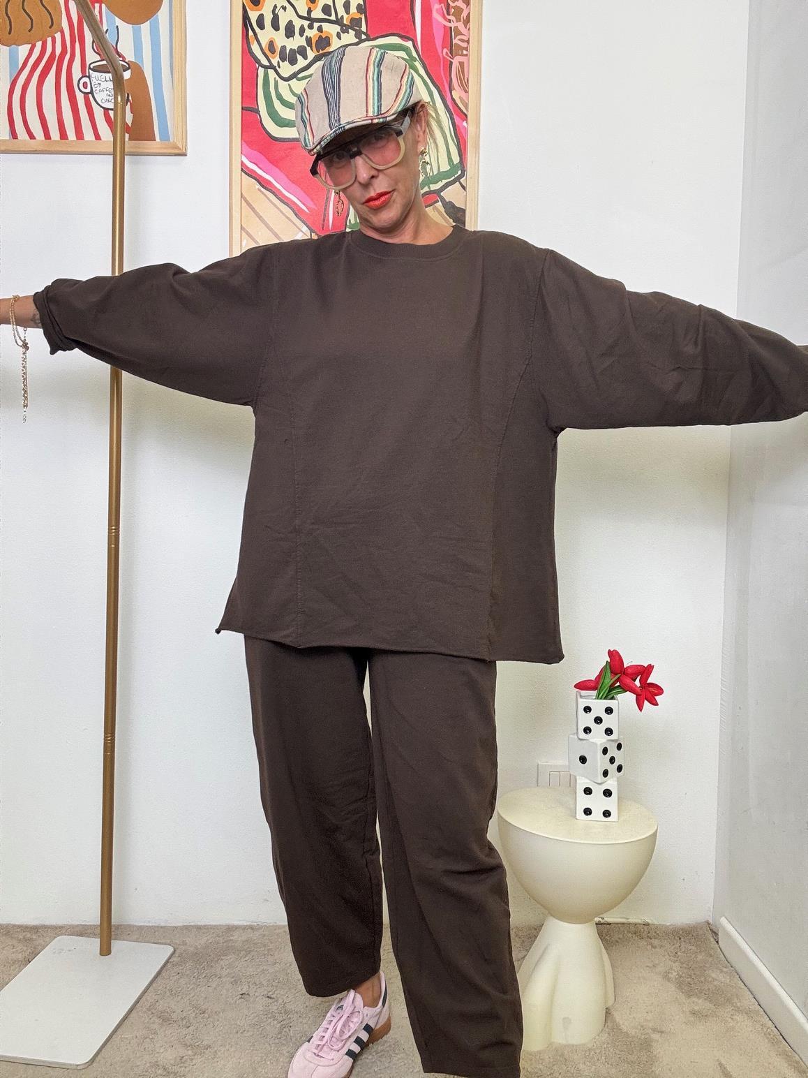 SUSY STAR - Completo Relax in felpa Chic, Comodo e Pronto allUso! MORO ST50147/ MORO SUSY STAR