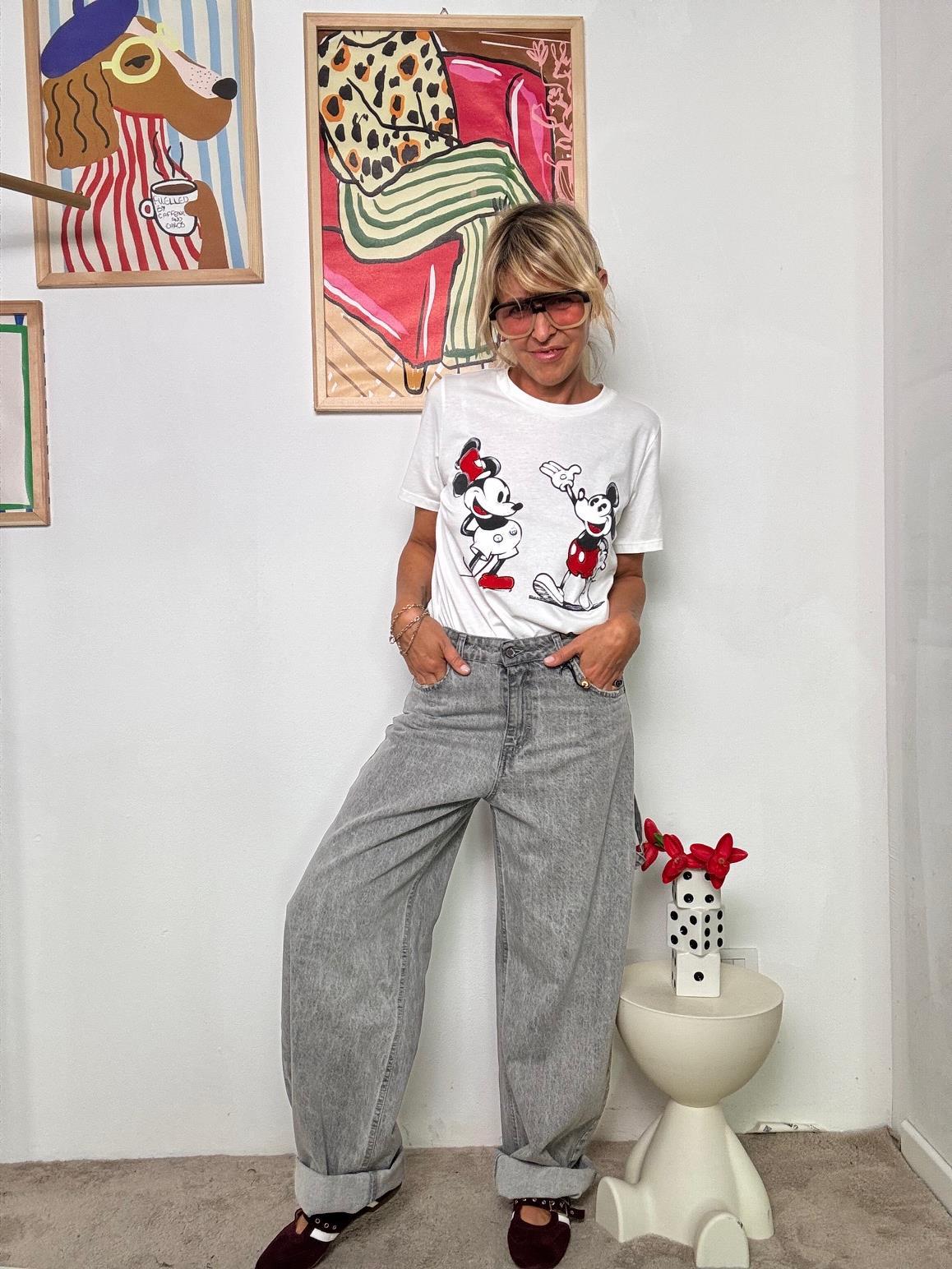 SOUVENIR - T-shirt Mickey Mood Lironia è nel dettaglio (e nel disegno) F38X0158/ BIANCO SOUVENIR