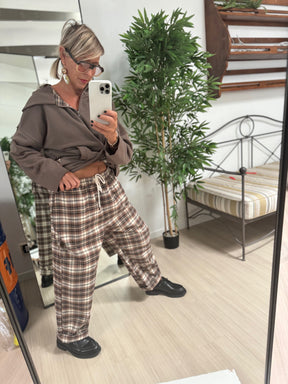 DEJA VU - PANTALONE JOGGER TARTAN