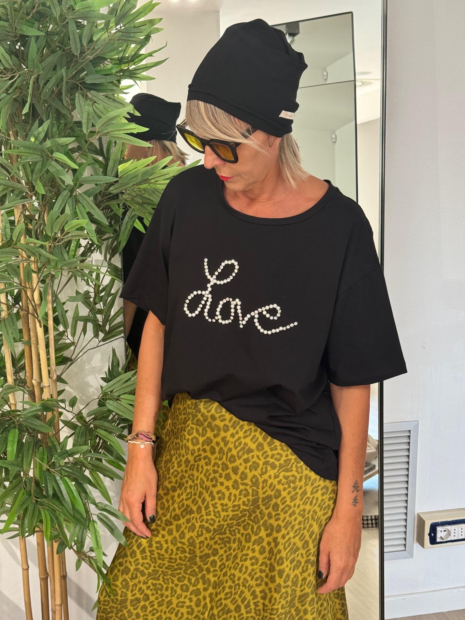 DEJA VU - T-SHIRT LOVE - NERO