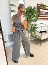 FEMALE - PANTALONE MANNISH CON PENCE - GRIGIO