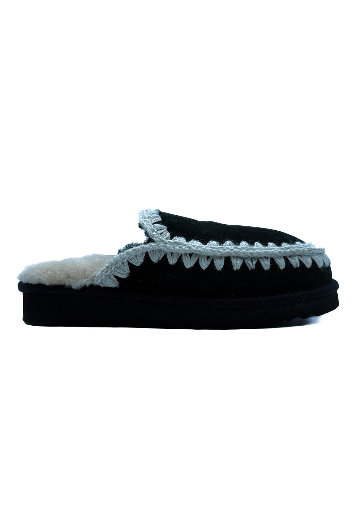 MOU 101125A ESKIMO STITCHING CLOG/BKWHI