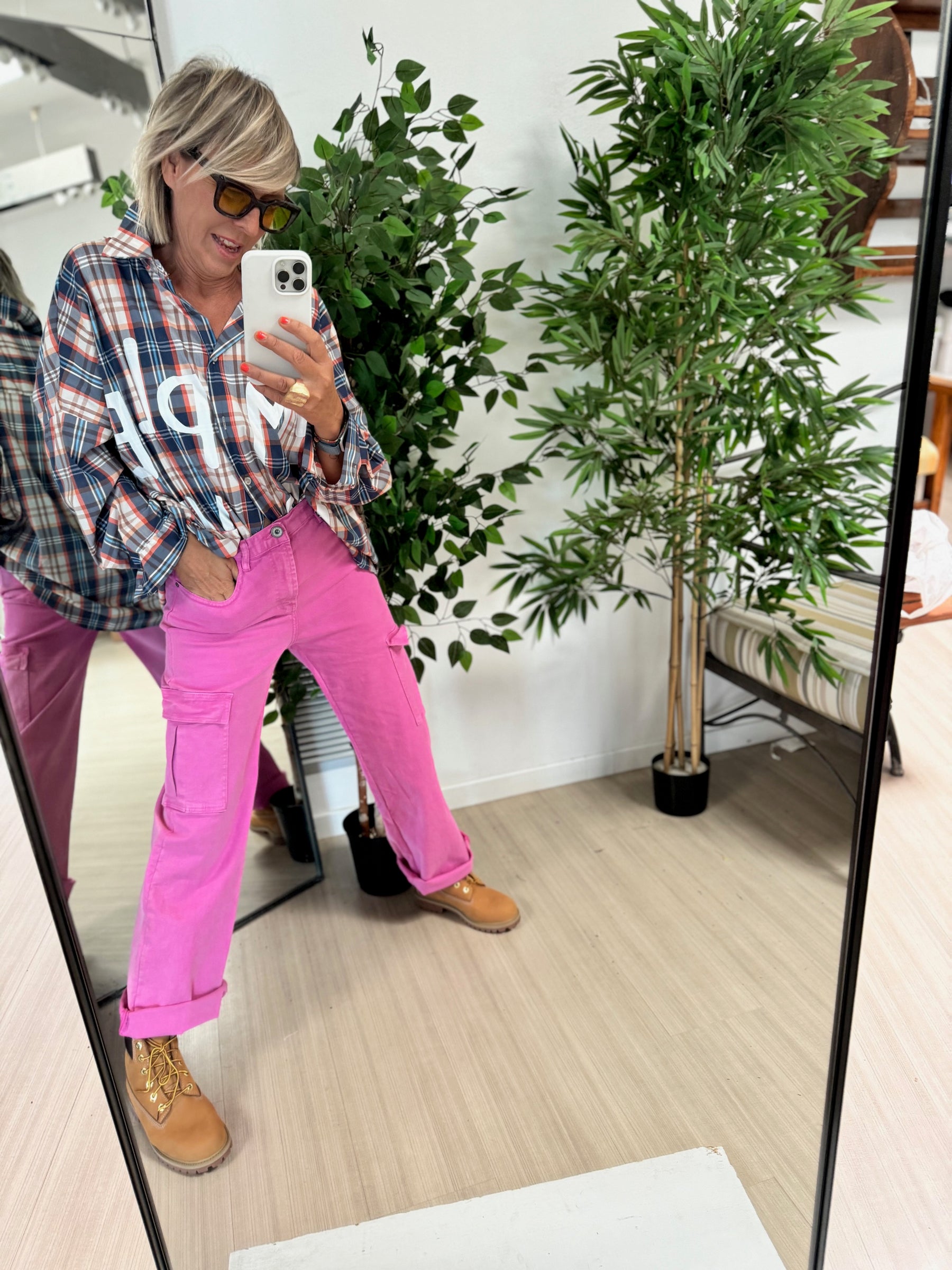 YOU DECIDE - PANTALONE CARFO BULL DENIM - ROSA