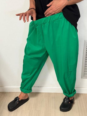 SUSY STAR - PANTALONE TASCONATO- VERDE