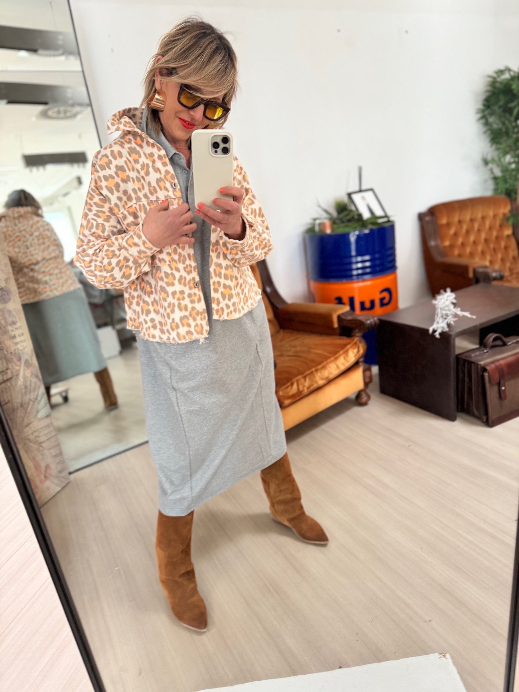 FEMALE 23669/ANIMALIER ARANCIO