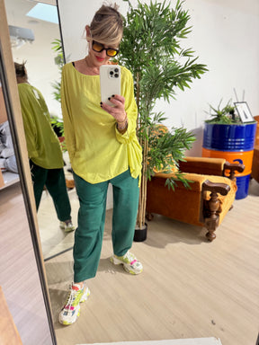 FEMALE CAMICIA OVER /LIME